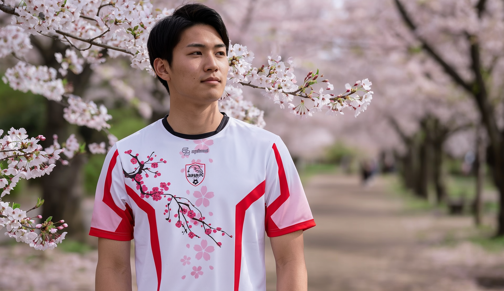 Nahaufnahme des Sakura-Trikots